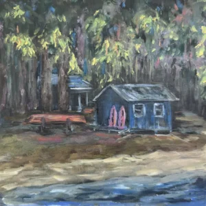 “Lakeside Stillness” – Original Landscape Painting