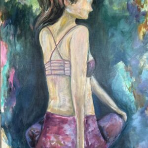 She Arrives 1: A Breath to Herself- Original Canvas Painting