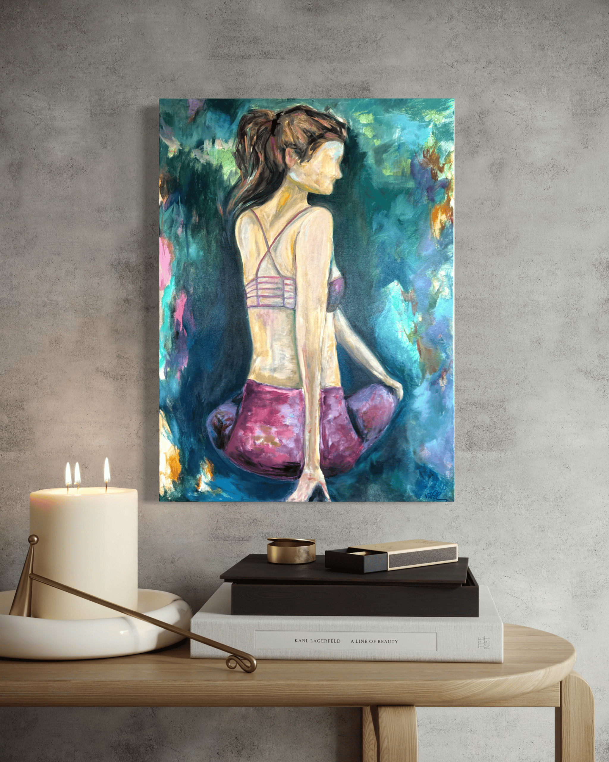 She Arrives 1: A Breath to Herself- Original Canvas Painting - Image 3