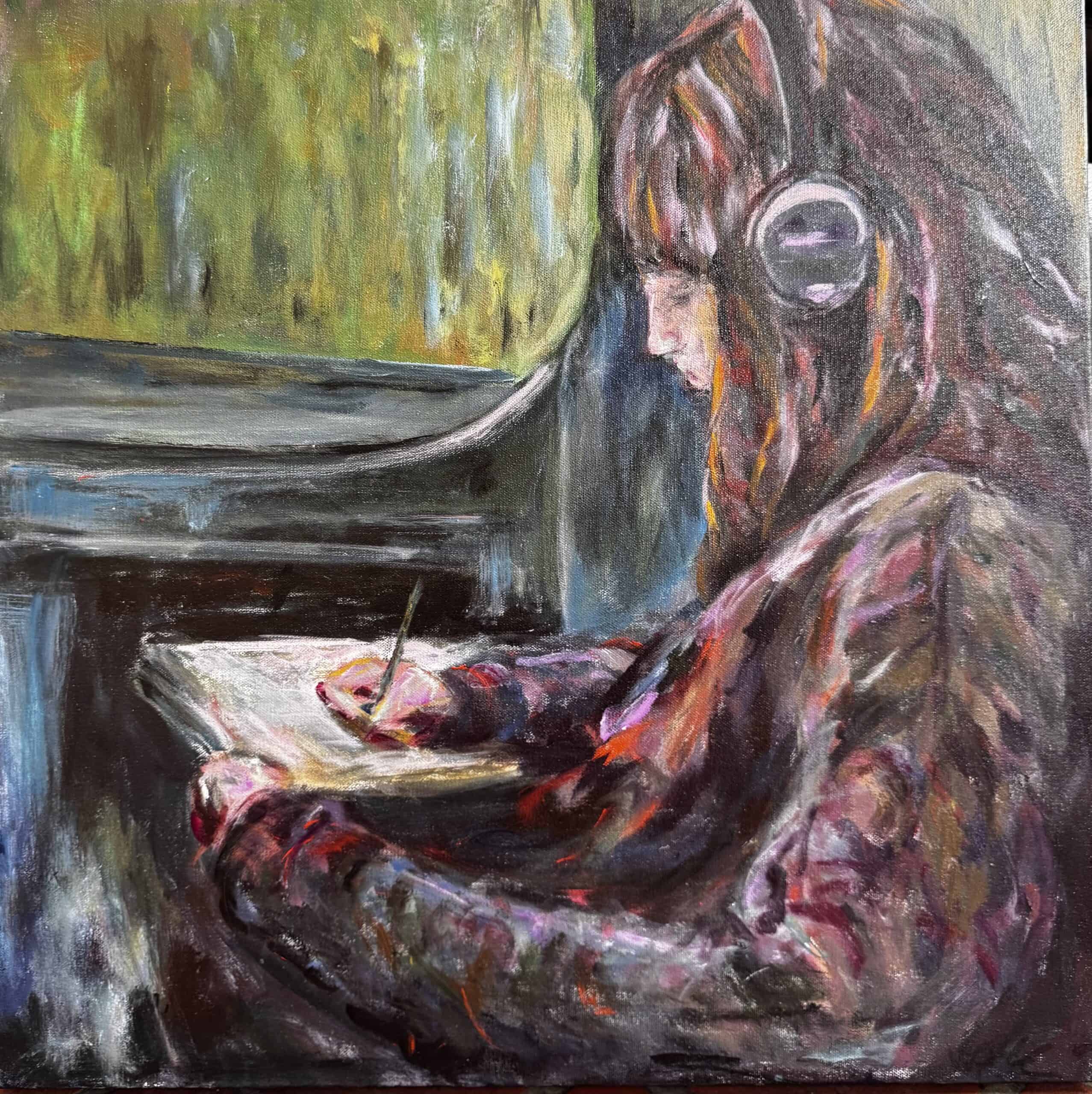Gathering Thoughts- Original Canvas Painting